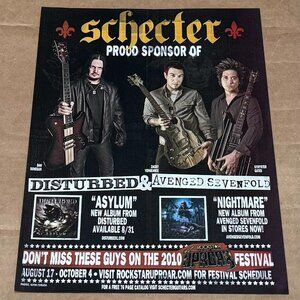 DAN DONEGAN / AVENGED SEVENFOLD - Schecter Guitar Research - 2010 Print Ad